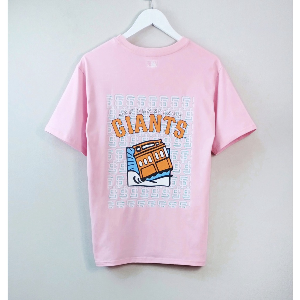 Áo Thun MLB  Áo Phông MLB Nam Nữ Tay Lỡ Form Rộng họa tiết sau lưng phối họa tiết - COTTON 4C 100%