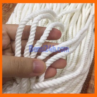 Dây thừng se macrame cotton màu ngà, màu kem 0.5 Kg