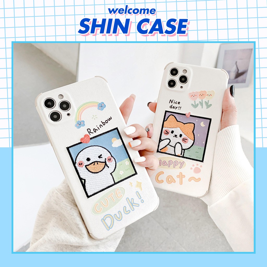 Ốp lưng iphone Pet Cute thêu viền chống va đập 5/5s/6/6plus/6s/6splus/7/7plus/8/8plus/x/xr/xs/11/12/pro/max/plus/promax | BigBuy360 - bigbuy360.vn