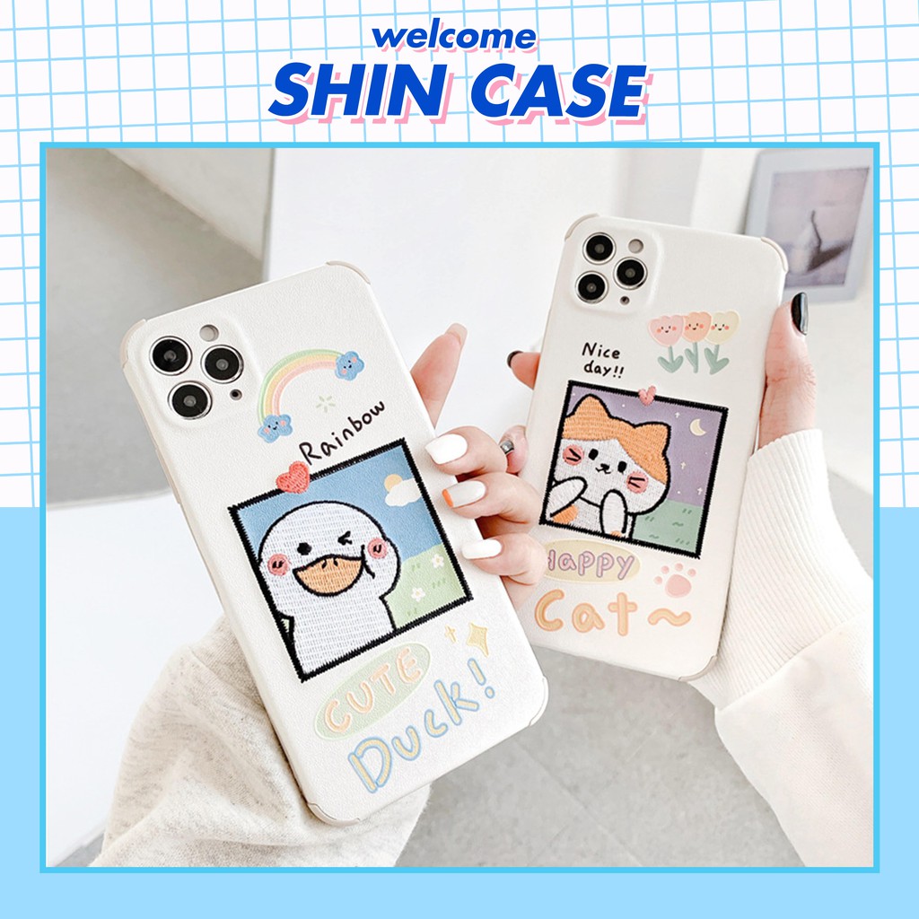 Ốp lưng iphone Pet Cute thêu viền chống va đập 5/5s/6/6plus/6s/6splus/7/7plus/8/8plus/x/xr/xs/11/12/pro/max/plus/promax