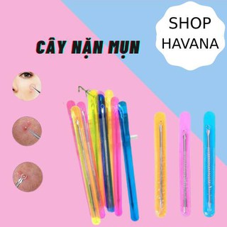 Cây nặn mụn 2 đầu - que nặn mụn cao cấp inox (có bao đi kèm)