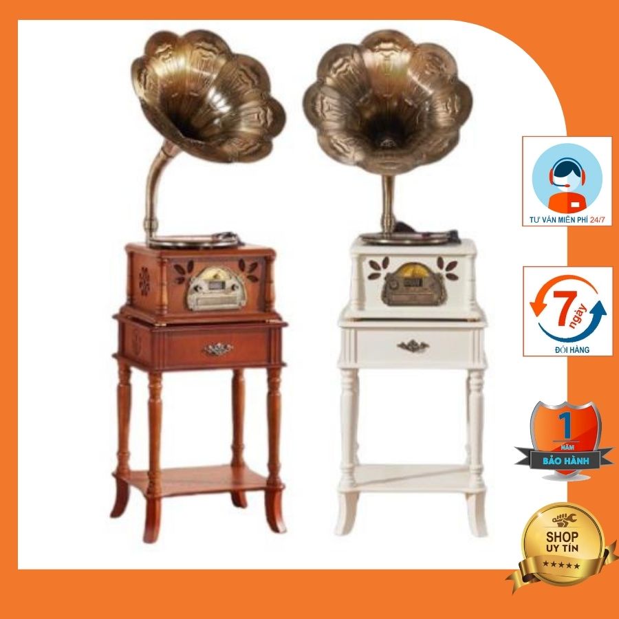 Máy phát nhạc cổ điển loa kèn sang trọng tinh tế - Đẳng cấp hoàng gia MPN11-Nau MPN11-TR