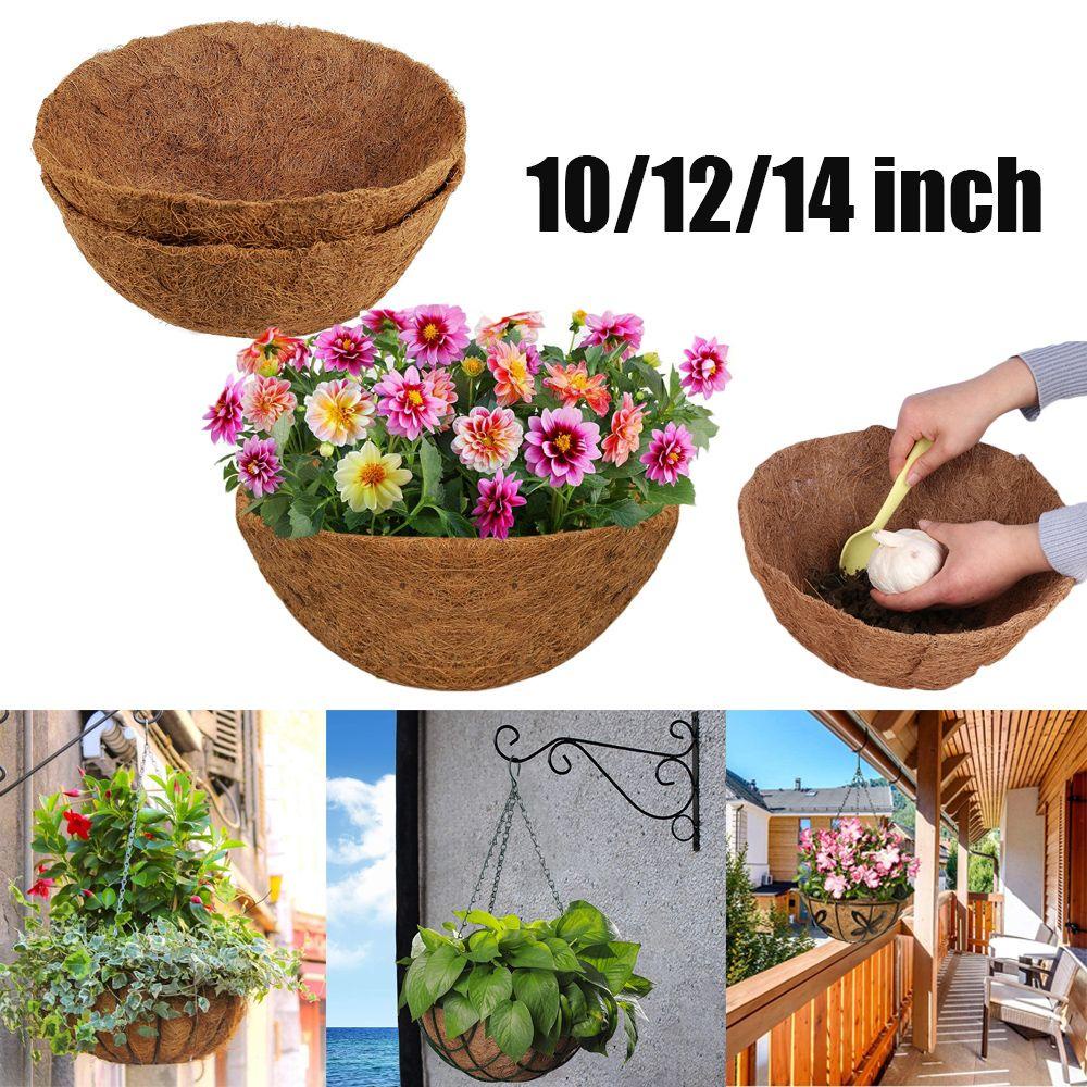 Set 2 Giỏ Treo Lót Chậu Cây Bằng Xơ Dừa Thay Thế Tiện Dụng