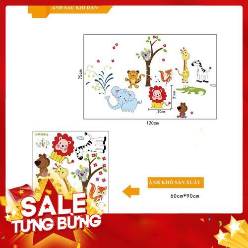 Decal dán tường Vườn thú tiếng anh số 4 -Hàng nhập khẩu