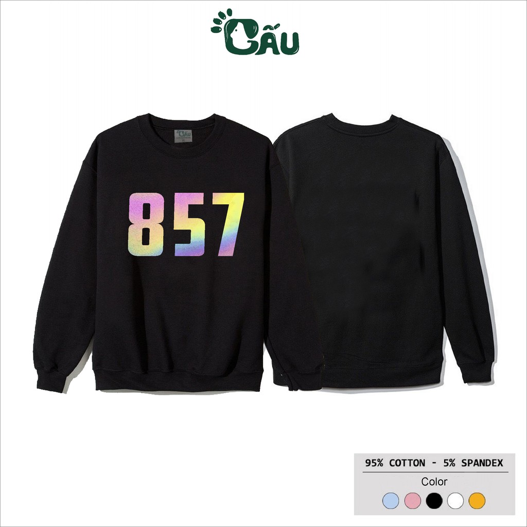 Áo sweater GẤU 194 vải thu đông co dãn, dày dặn mềm mịn form rộng phong cách Unisex - 857 | BigBuy360 - bigbuy360.vn