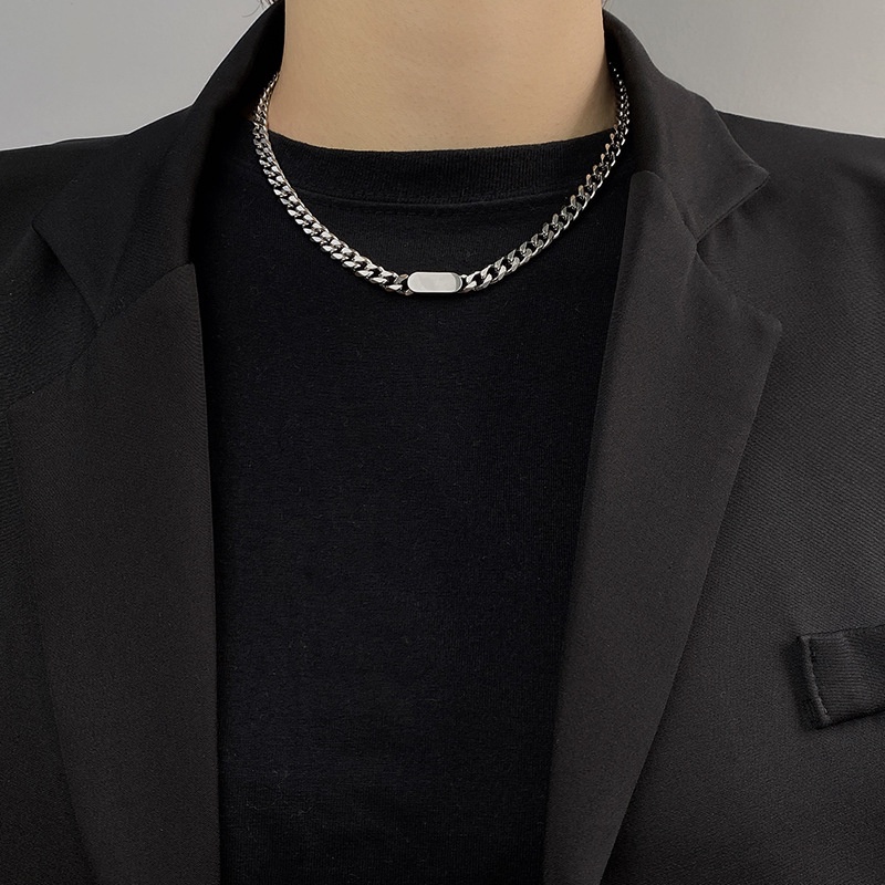 Vòng cổ nam nữ dây chuyền Titan Asta Accessories màu bạc unisex đẹp phụ kiện thời trang - Vòng Cổ Boty