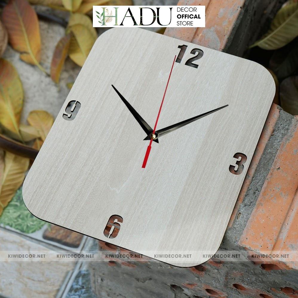 Đồng Hồ Treo Tường Kim Trôi Bằng Gỗ Vintage Decor Trang Trí Tối Giản - HaduDecor