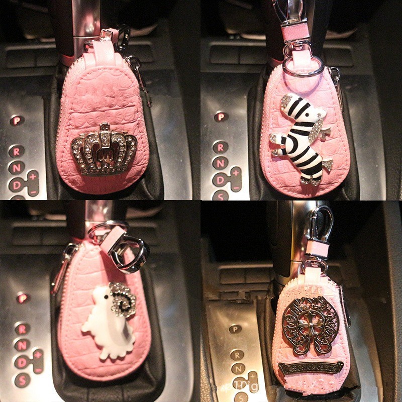 Crown Car Key Cover Crown Key Case Car Key Holder Protector Vỏ bọc da PU
