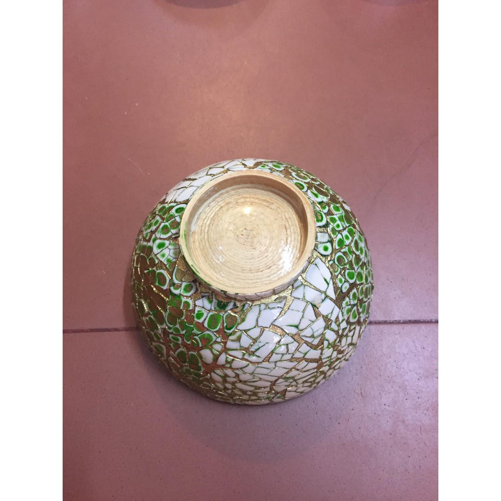 Bát tre ngâm tay làm nail khảm trai, khảm trứng