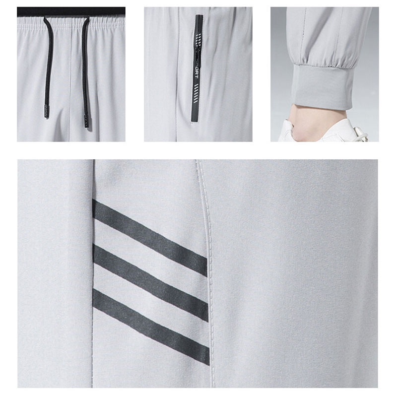 Quần Thể Thao Chất Liệu Lụa Mỏng Nhanh Khô Kiểu Dáng Đơn Giản Thời Trang Mùa Hè Cho Nam