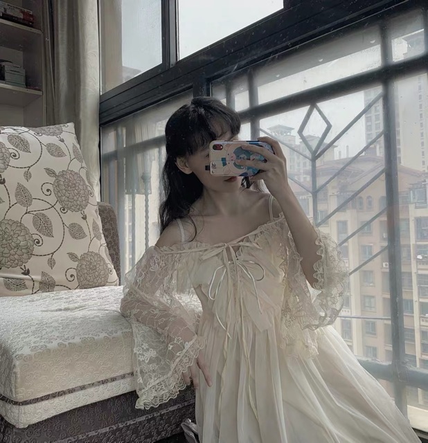 Đầm công chúa 2 dây trễ vai Ulzzang HQ 🌨 | BigBuy360 - bigbuy360.vn