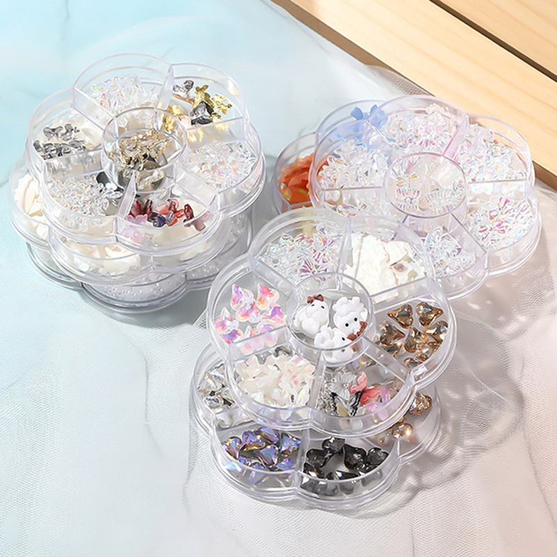 Set 7 Hộp Đựng Phụ Kiện Trang Trí Móng Tay Xinh Xắn