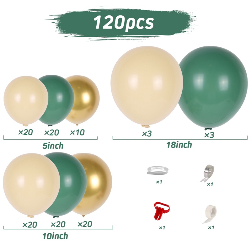 Bộ Phụ Kiện Bong Bóng Trang Trí Tiệc Sinh Nhật/Đám Cưới Phong Cách Vintage