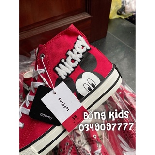 Giày Sneakers Cao Cổ Nữ Mickey Đỏ Lefties