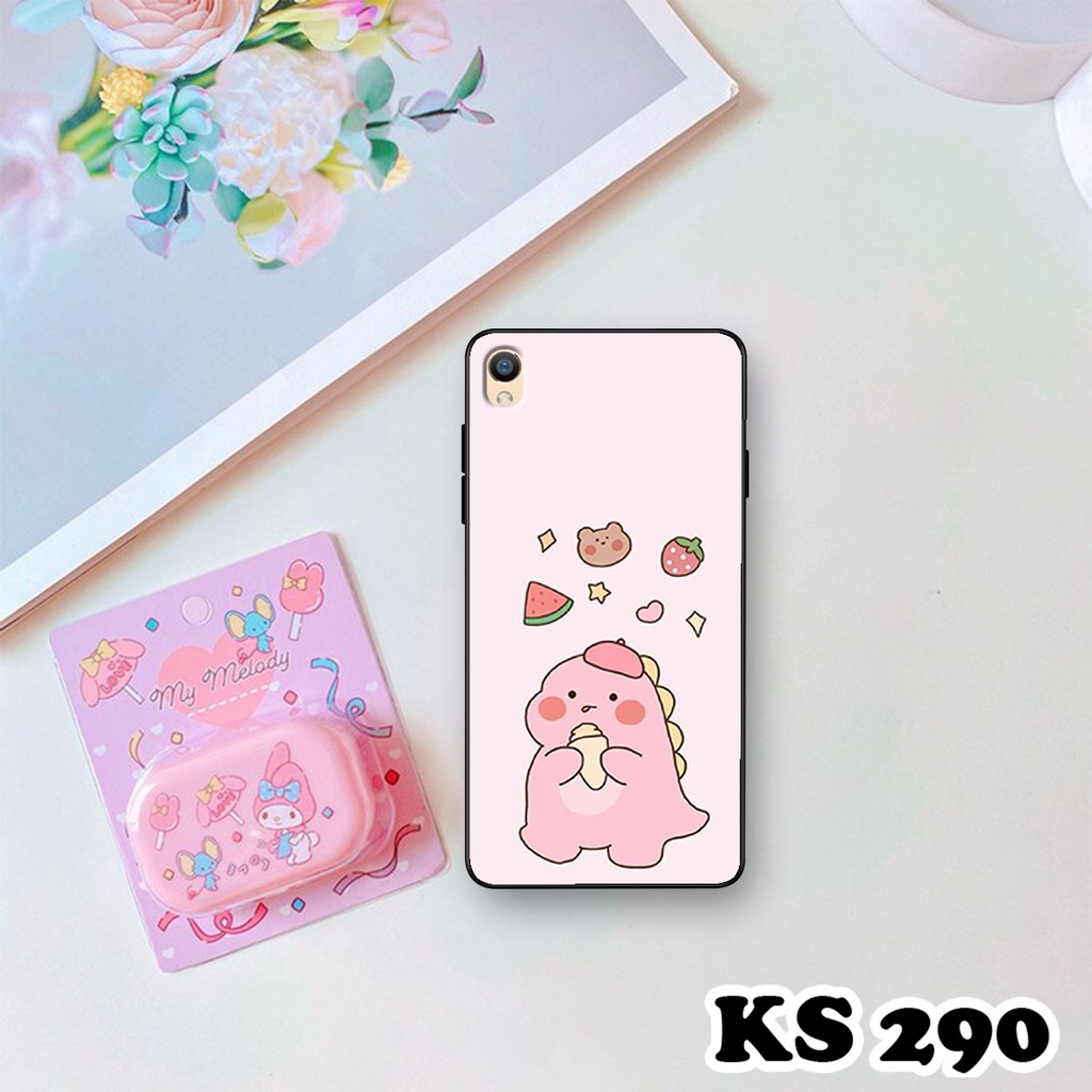 Ốp lưng Oppo F1 Plus - Oppo R9 - Oppo R9s - Ốp in hình khủng long DinoCute - Lưng nhám viền TPU