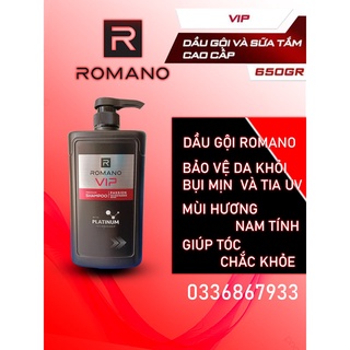 Dầu gội romano hương nước hoa cho tóc chắc khỏe 650gr