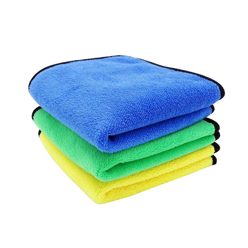 1 Chiếc Dày Khăn Rửa Xe Cực Mềm Microfiber San Hô Nhung Vải Hai Mặt Khăn Vệ Sinh Ô Tô Để Bảo Trì Ô Tô