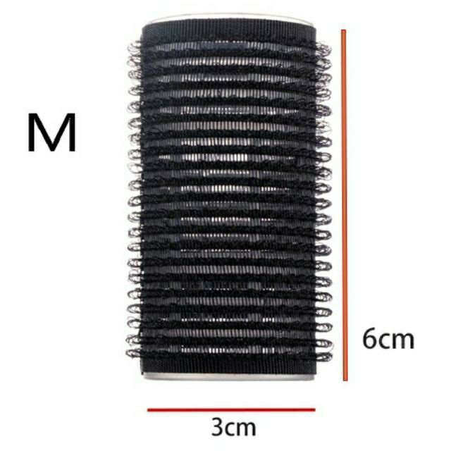 Combo 8 Lô dính cuốn tóc màu đen (Size S/M/L)