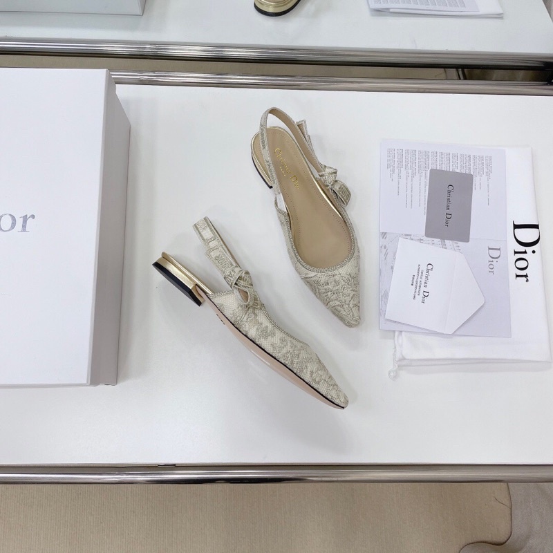 Giày bệt mũi nhọn hở gót cao cấp có 5 mẫu thương hiệu Dior CD mẫu mới êm chân