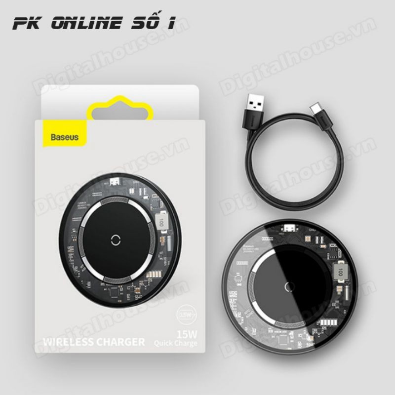 Bộ sạc không dây Baseus Magsafe Sạc nhanh 15W cho iphone 12 Thiết kế tương lai