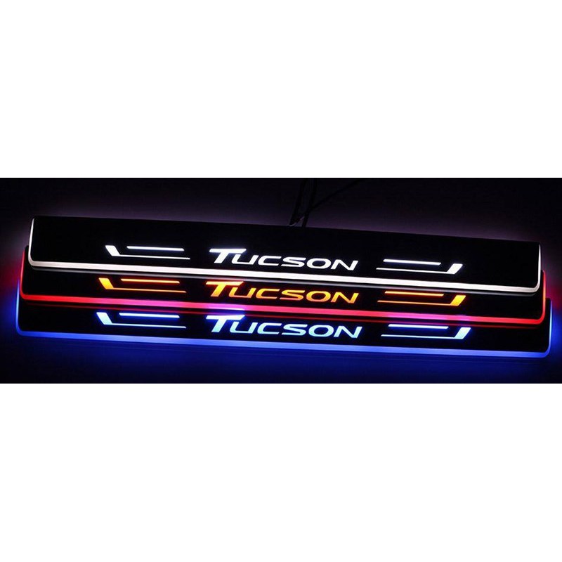 Nẹp bước chân chống xước có đèn led sang trọng cho các dòng xe (Bộ)