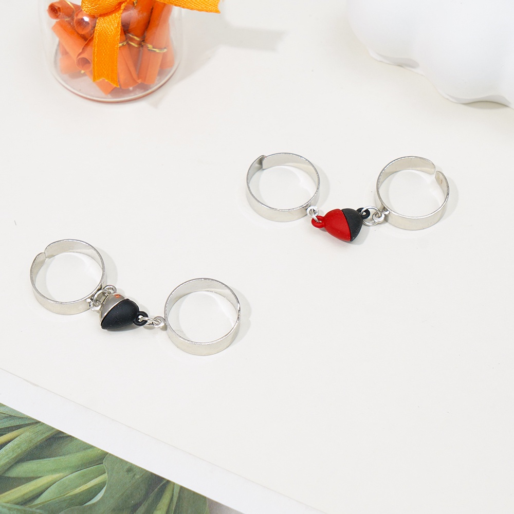 Bộ 2 Nhẫn Cặp Đôi Nam Châm Thiết Kế Đơn Giản