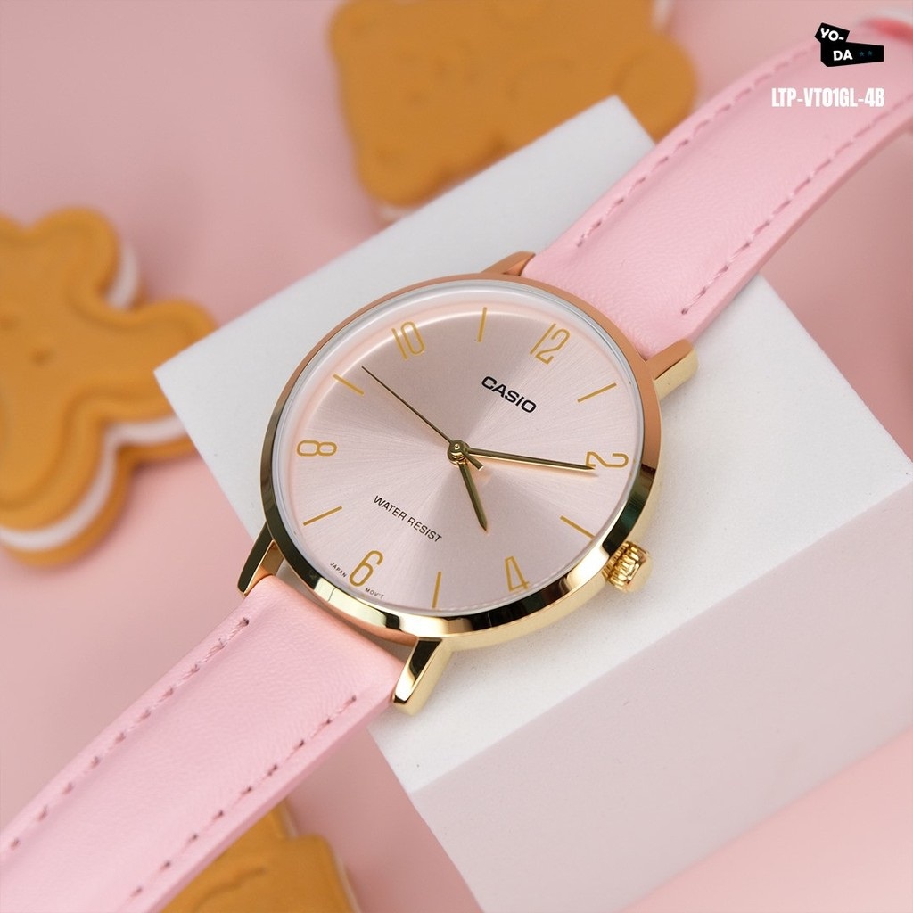 Đồng hồ nữ dây da Casio Anh Khuê LTP-VT01GL-4BUDF