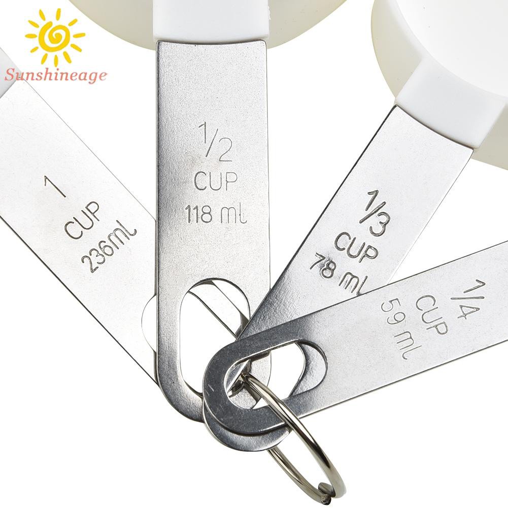 Set 8 Muỗng Đo Lường Bằng Thép Không Gỉ Tiện Dụng Cho Nhà Bếp