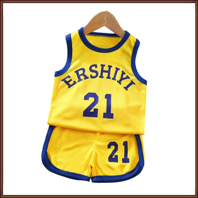 Bộ Đồ Thể Thao 2 Món Áo Sát Nách Phối Quần Thoáng Khí Nhanh Khô Cho Bé 5-9 Tuổi