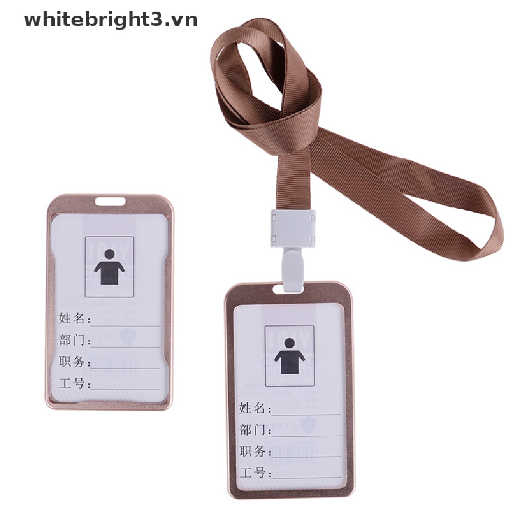 Dây Đeo Thẻ ID Bằng Nhôm Tùy Chỉnh Màu Trắng Cho 3