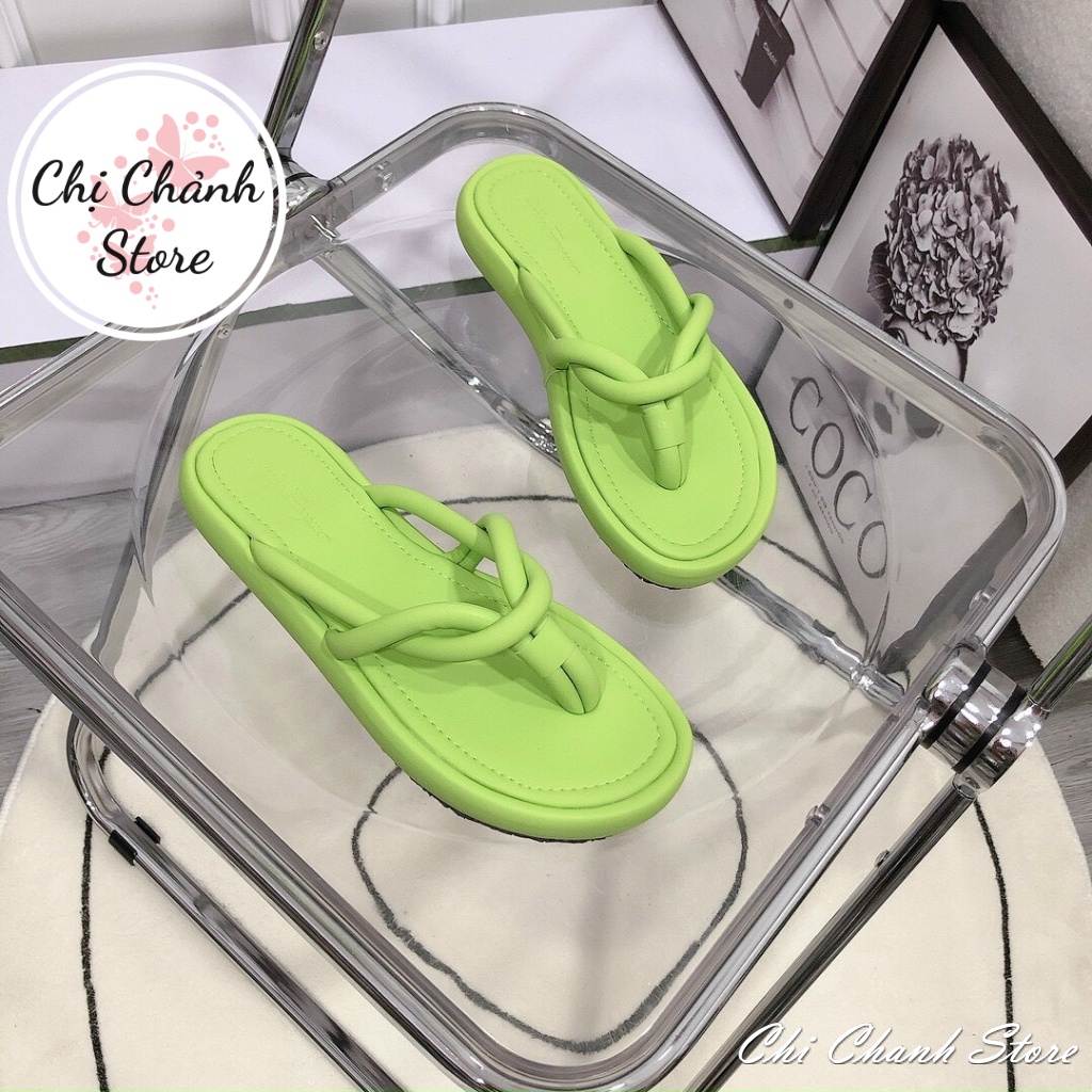 Dép Đế Bệt 2p Quai Ống Thắt Mềm Thời Trang Bọc Da Mịn Lên Chân Cực Xinh - D1 Chị Chảnh Store