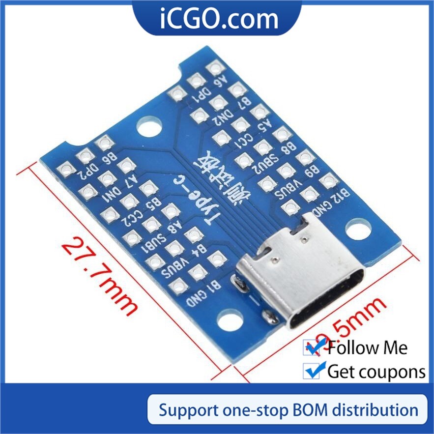 Giao diện usb mới bảng sạc thử nghiệm usb type-c tự làm cho ardunio