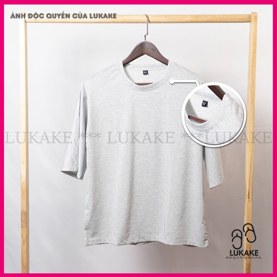 Áo Thun Trơn Tay Lỡ 100 cotton❤️FREESHIP❤️  - Áo Phông Trơn Unisex Over size from rộng LUKAKE