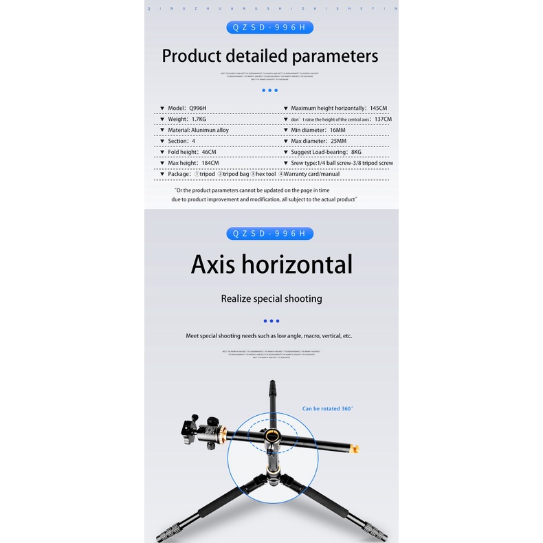 Chân máy ảnh Beike System Go Q-996H + Remote cho máy ảnh