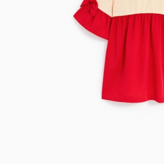 Váy Zara đỏ tay bồng (ảnh thật cuối)