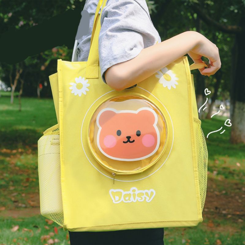 Túi/Cặp Vải/Tote [GIÁ TỐT] Hình Daisy/Hóa Cúc, Gấu/Bear Màu Sắc Trẻ Trung Rất Đẹp BiTi TT021