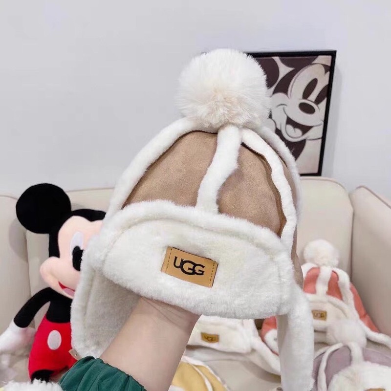 Mũ phi công lông cừu bịt tai cho bé