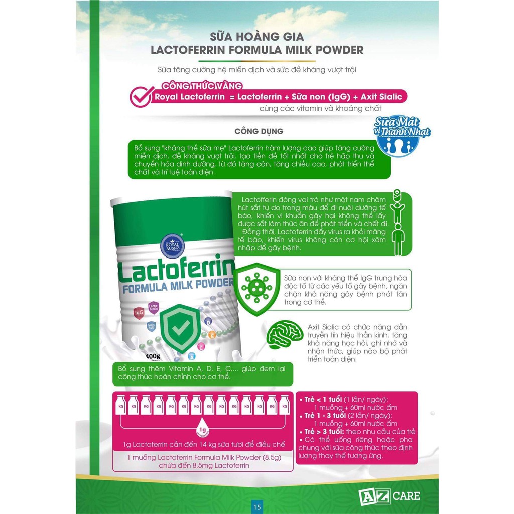 [2 loại] Sữa Hoàng Gia Úc Lactoferrin Formula Milk Powder