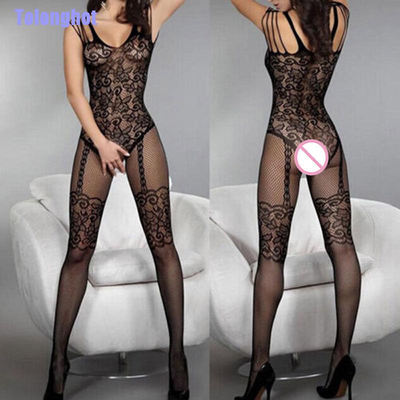 Bộ Đồ Lót Áo Liền Quần Vải Lưới Màu Đen Gợi Cảm Cho Nữ | BigBuy360 - bigbuy360.vn