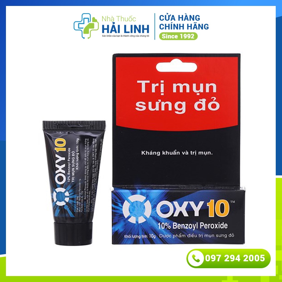 Kem OXY 10 - Kem bôi mụn bọc và mụn trứng cá - Tuýp 10g