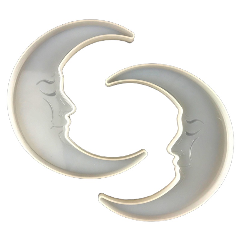 Sa Khuôn Silicon Làm Đồng Hồ Treo Tường Hình Mặt Trăng / Mặt Trời Trang Trí DIY