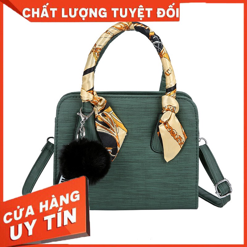 Túi xách nữ 👜 Mẫu HOT 2021 Hàn Quốc 😍 Túi xách công sở TẶNG KÈM KHĂN LỤA da PU cao cấp [Màu sắc : Xanh, Đỏ] | BigBuy360 - bigbuy360.vn