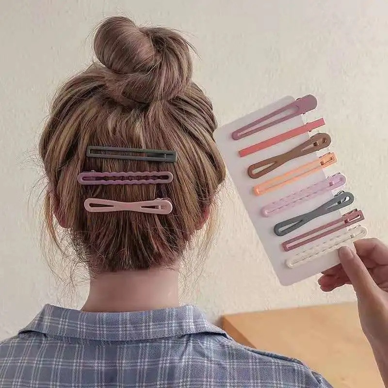 Bộ 4 Kẹp Tóc Màu Cà Phê / Kẹp Tóc Đuôi Ngựa / Kẹp Tóc Đuôi Ngựa Độc Đáo Thời Trang Cho Nữ