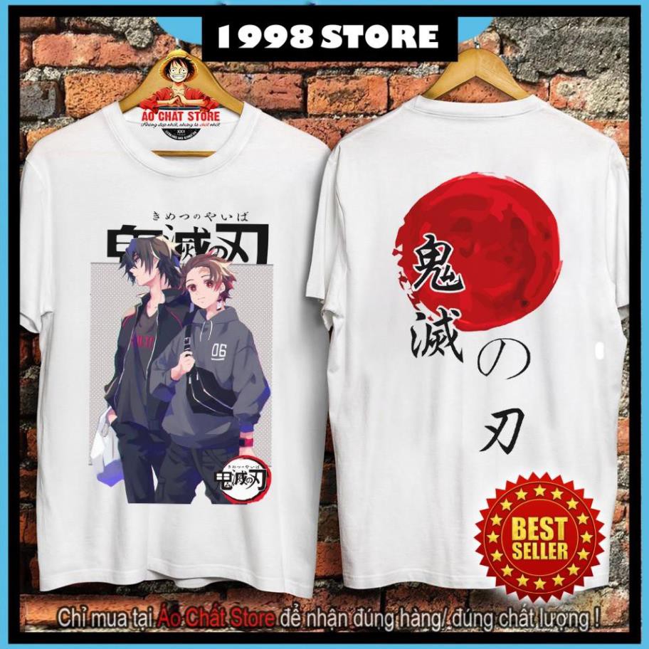 Áo thun Kimetsu no Yaiba Giyuu - Tanjirou cực phong cách | Áo Giyuu Tanjiro siêu đẹp KY33 | Áo Chất 