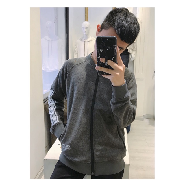 Áo khoác bomber xám đen