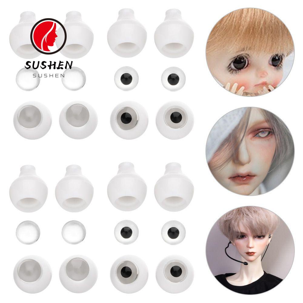 1 bộ mắt búp bê hình bán cầu bằng acrylic trong suốt 8~26mm chất lượng cao
