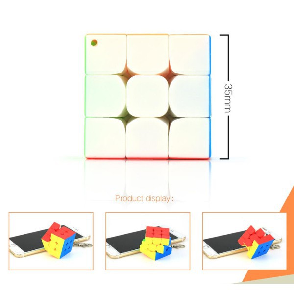 Móc khóa rubik vuông 3x3 độc đáo