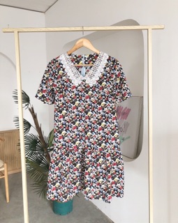 Váy hoa cổ sen đuôi cá( giá sale)