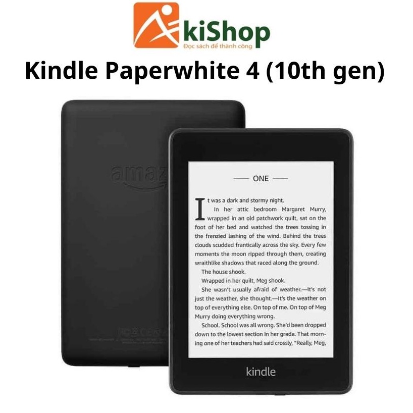 Máy đọc sách Kindle Paperwhite 4 (10th) 8GB chính hãng cao cấp chống nước Akishop