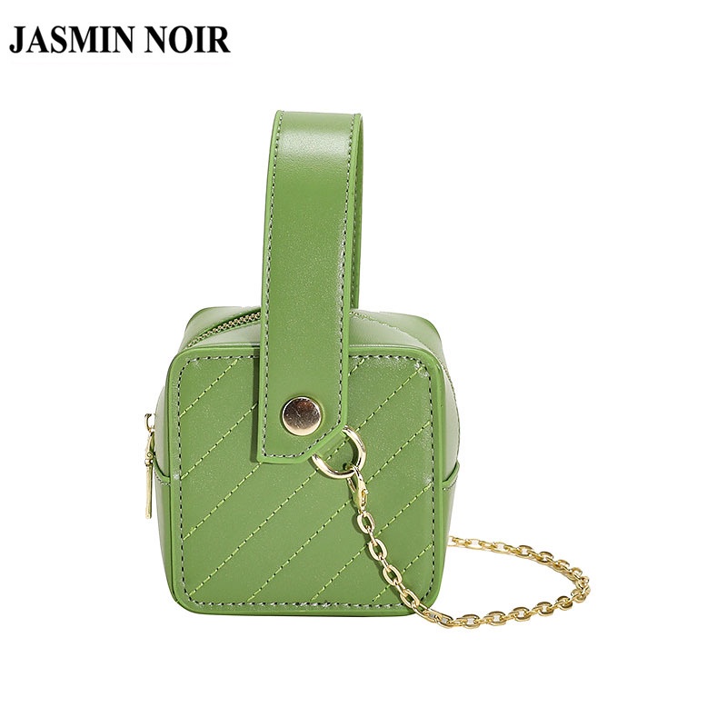 Túi Xách JASMIN NOIR Đeo Chéo Nắp Gập Họa Tiết Sọc Thời Trang Dành Cho Nữ